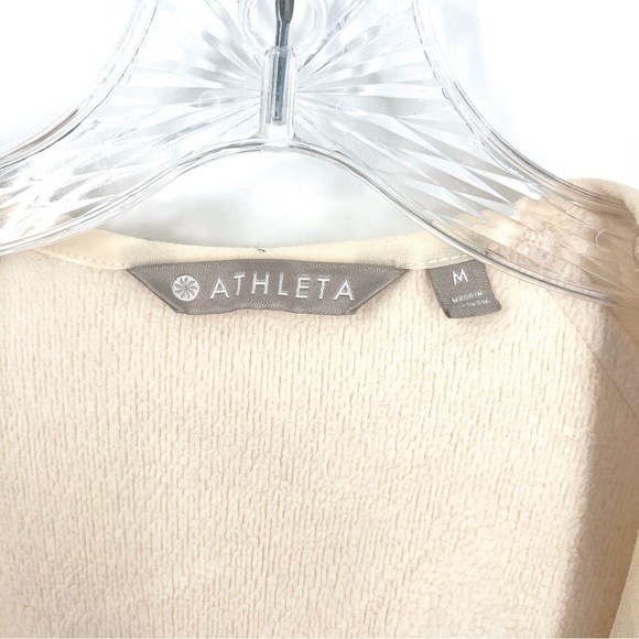 Athleta Cozy Karma Wrap Cardigan Sweater M Cream Oatmeal - Picture 9 of 12